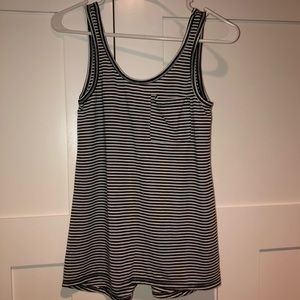Black and White striped tank